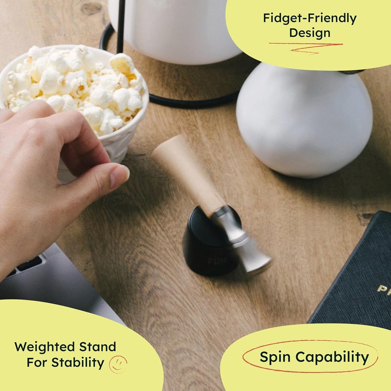FM Base - Weighted, Magnetic Stand in Onyx Black for Flavored Air Device | Naturally Switch from Bad Habits | Allows You to Spin Your Device - Image 4